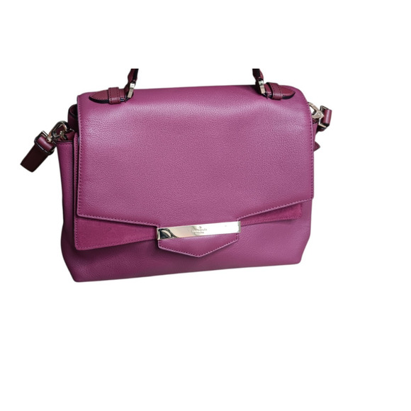 Kate Spade Purple Pebbled Leather Crossbody Satchel Bag Gold Hardware - Picture 2 of 16